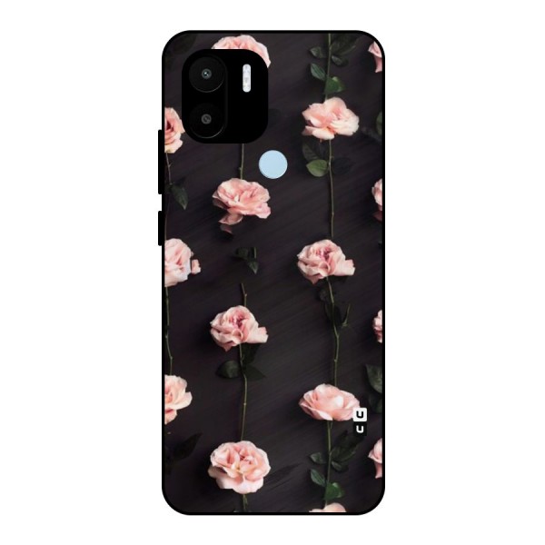 Pink Roses Metal Back Case for Redmi A1+