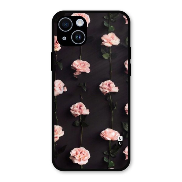 Pink Roses Metal Back Case for iPhone 14