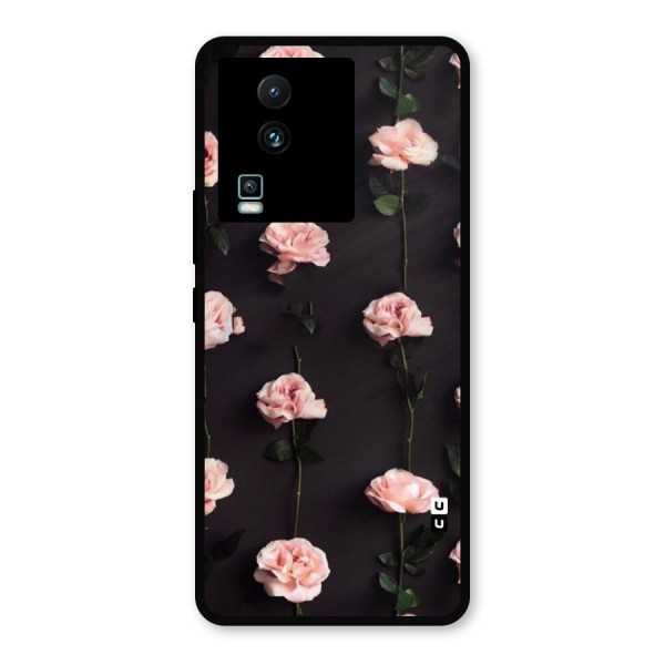 Pink Roses Metal Back Case for iQOO Neo 7 Pro