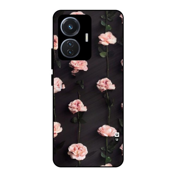 Pink Roses Metal Back Case for iQOO Z6 44W