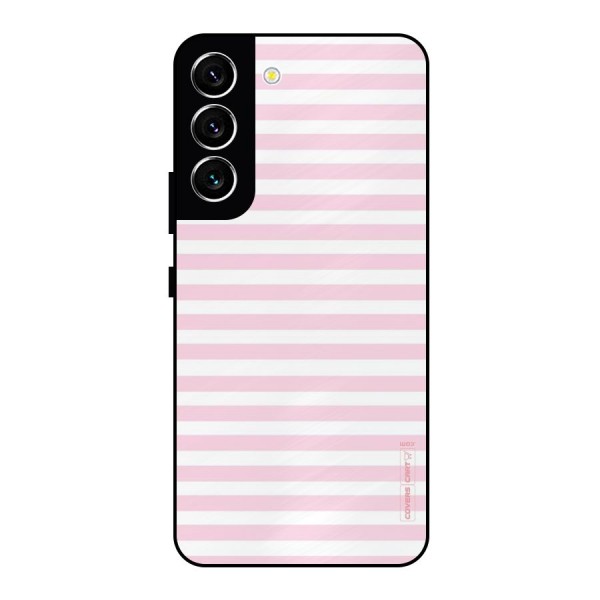 Pink Stripes Metal Back Case for Galaxy S22 5G