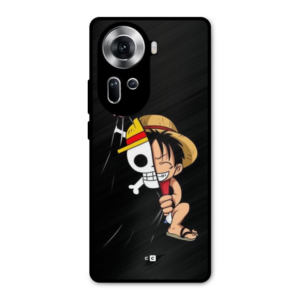 Pirate Luffy Metal Back Case for Oppo Reno11 5G