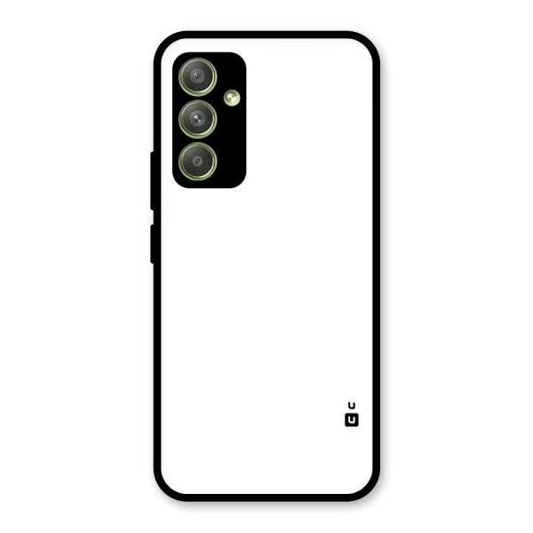 Plain White Glass Back Case for Galaxy A54