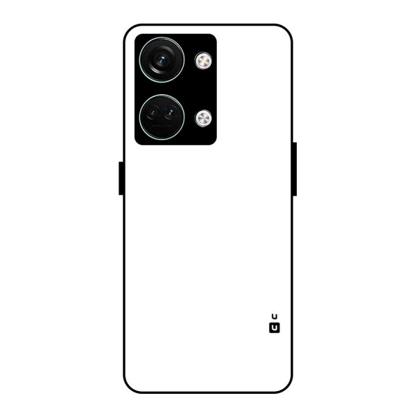 Plain White Glass Back Case for Oneplus Nord 3