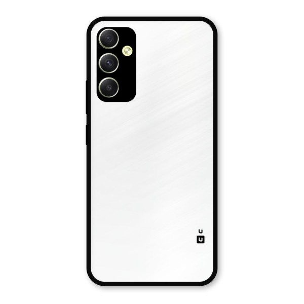 Plain White Metal Back Case for Galaxy A34