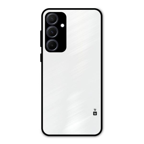Plain White Metal Back Case for Galaxy A35