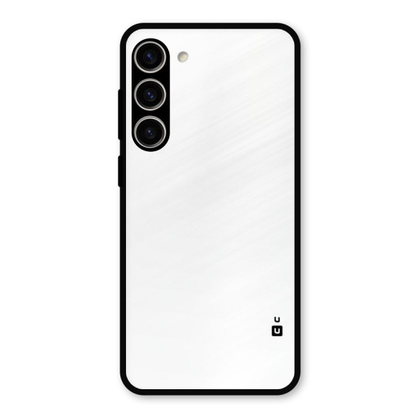 Plain White Metal Back Case for Galaxy S23 Plus