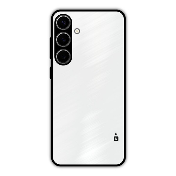 Plain White Metal Back Case for Galaxy S24 Plus