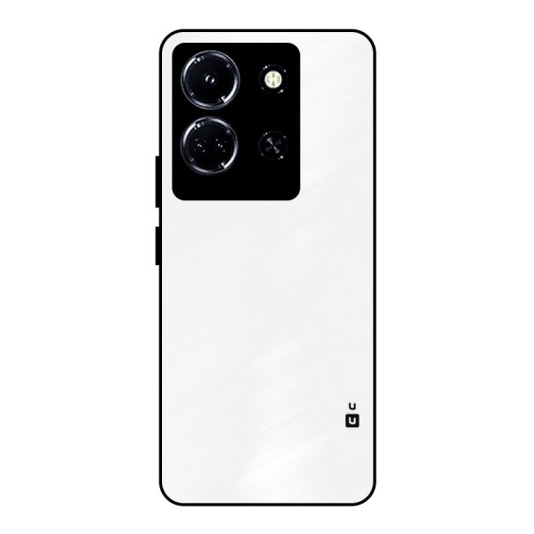 Plain White Metal Back Case for Infinix Note 30 5G