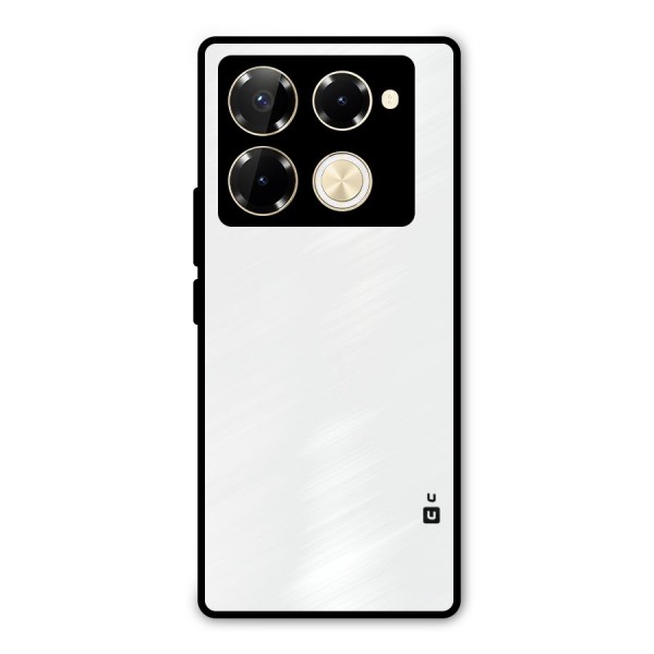 Plain White Metal Back Case for Infinix Note 40 Pro