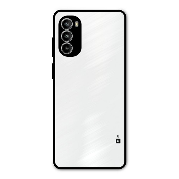 Plain White Metal Back Case for Moto G52
