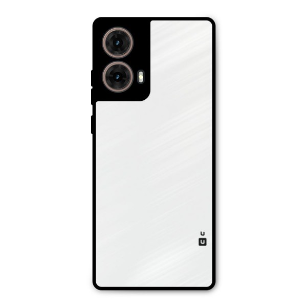 Plain White Metal Back Case for Moto G85