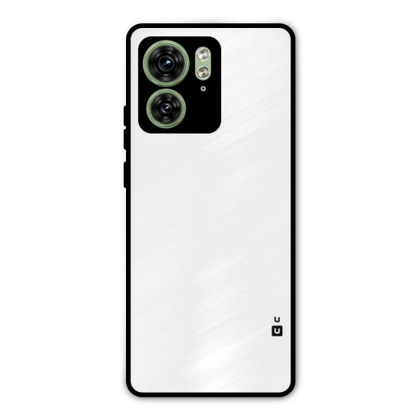 Plain White Metal Back Case for Motorola Edge 40 5G