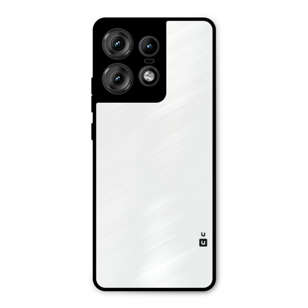 Plain White Metal Back Case for Motorola Edge 50 Pro