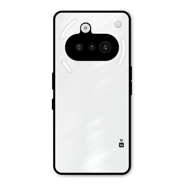 Plain White Metal Back Case for Nothing Phone 3a
