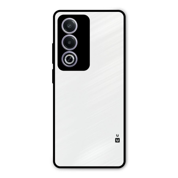 Plain White Metal Back Case for Oppo A3 Pro