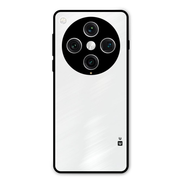 Plain White Metal Back Case for Oppo Find X8 Pro