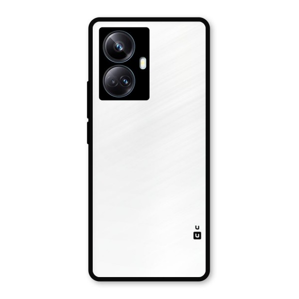 Plain White Metal Back Case for Realme 10 Pro Plus
