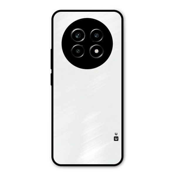 Plain White Metal Back Case for Realme 13 Pro