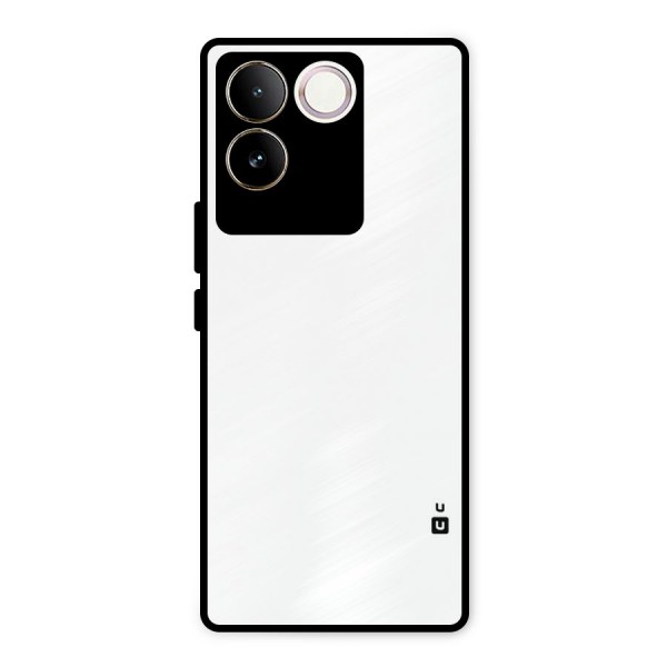 Plain White Metal Back Case for Vivo T2 Pro