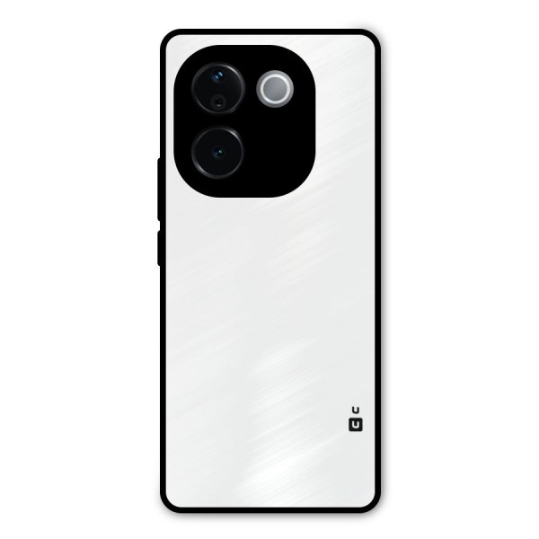 Plain White Metal Back Case for Vivo T3 Pro
