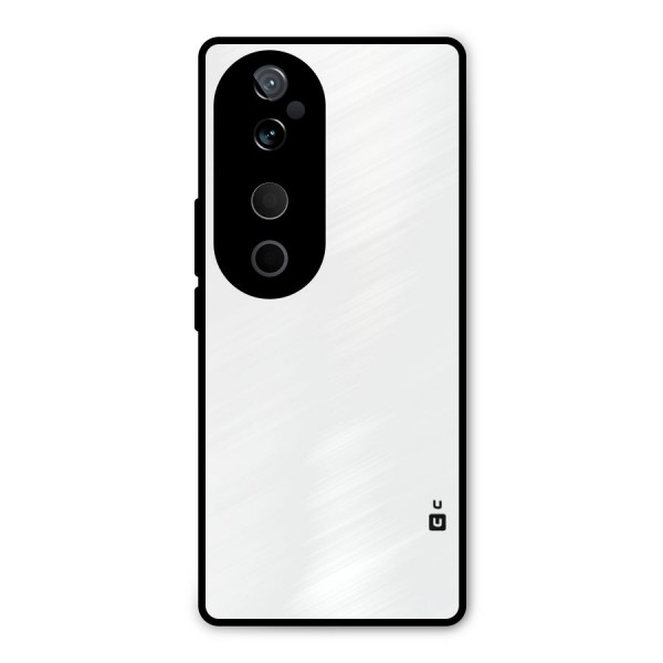 Plain White Metal Back Case for Vivo T3 Ultra