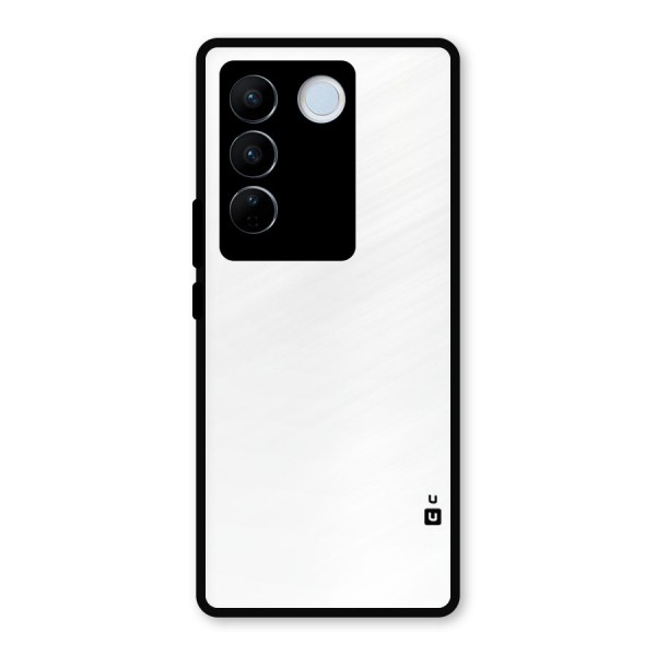 Plain White Metal Back Case for Vivo V27