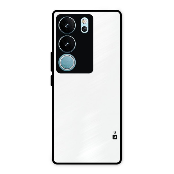 Plain White Metal Back Case for Vivo V29 Pro