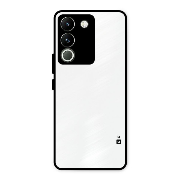 Plain White Metal Back Case for Vivo Y200