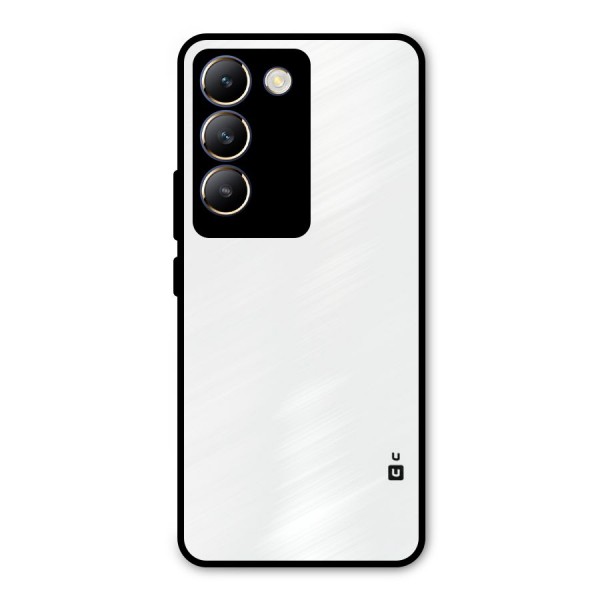 Plain White Metal Back Case for Vivo Y200e