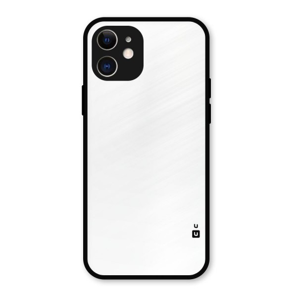 Plain White Metal Back Case for iPhone 12