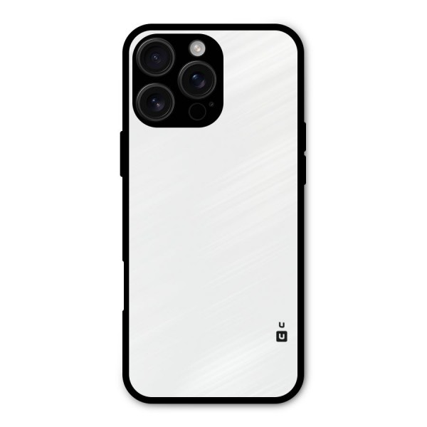 Plain White Metal Back Case for iPhone 16 Pro Max