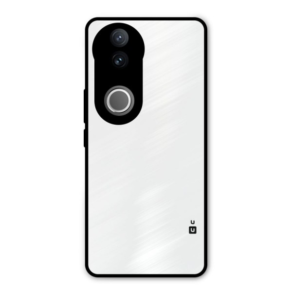 Plain White Metal Back Case for iQOO Z10R
