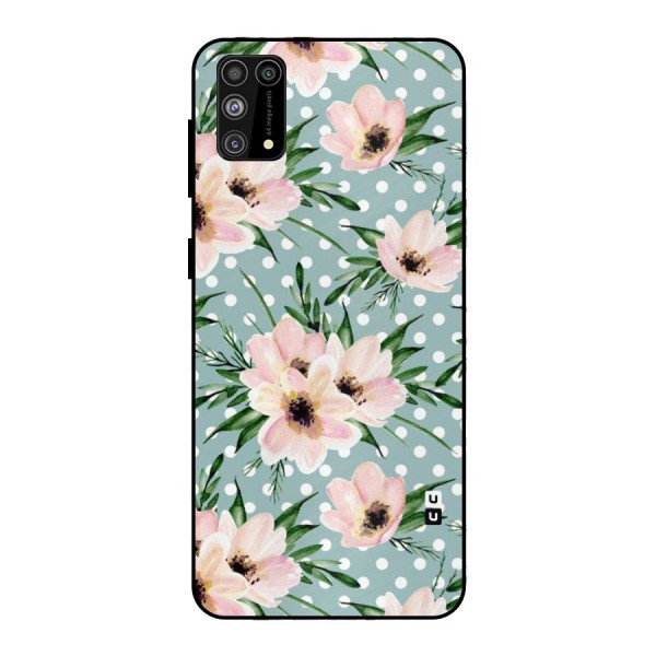 Polka Art Floral Metal Back Case for Galaxy F41