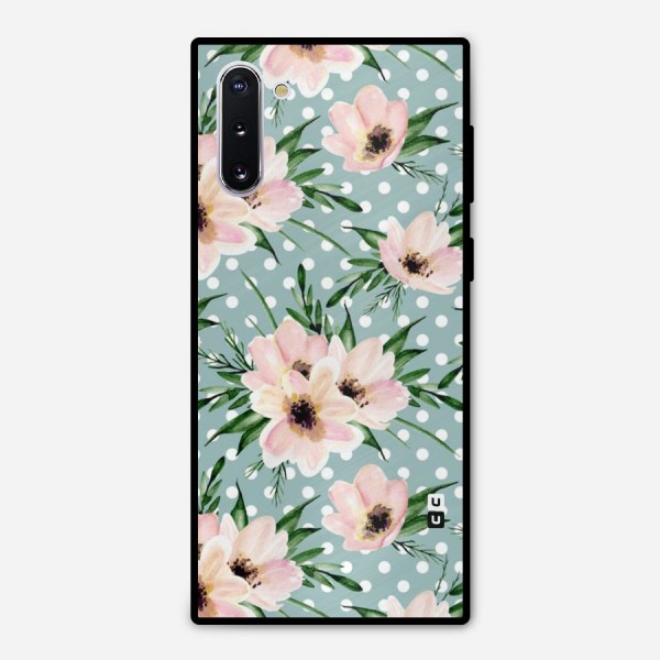 Polka Art Floral Metal Back Case for Galaxy Note 10