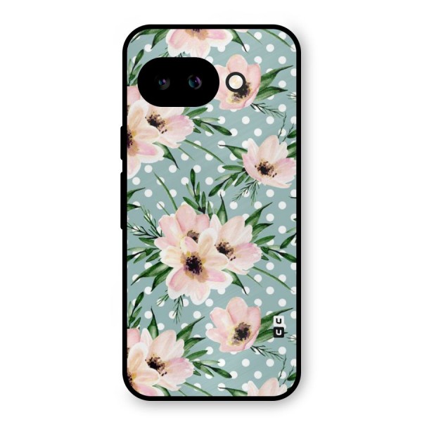 Polka Art Floral Metal Back Case for Google Pixel 9a