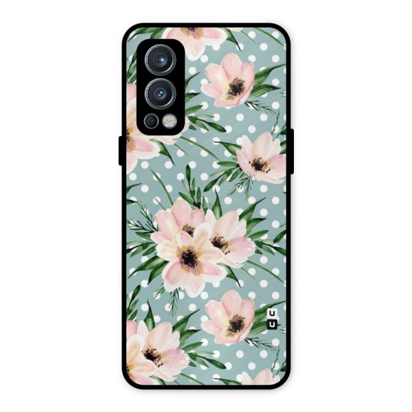 Polka Art Floral Metal Back Case for OnePlus Nord 2 5G
