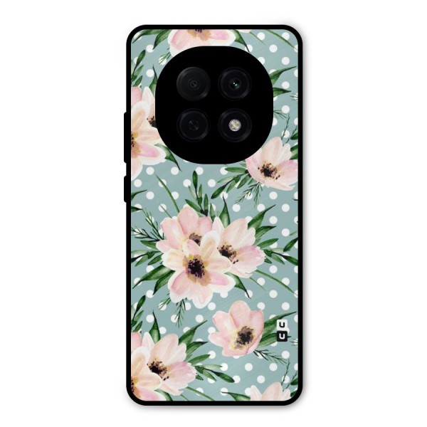 Polka Art Floral Metal Back Case for Oppo F29 Pro