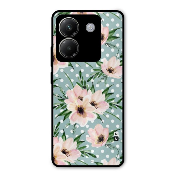 Polka Art Floral Metal Back Case for Poco M7 Pro 5G