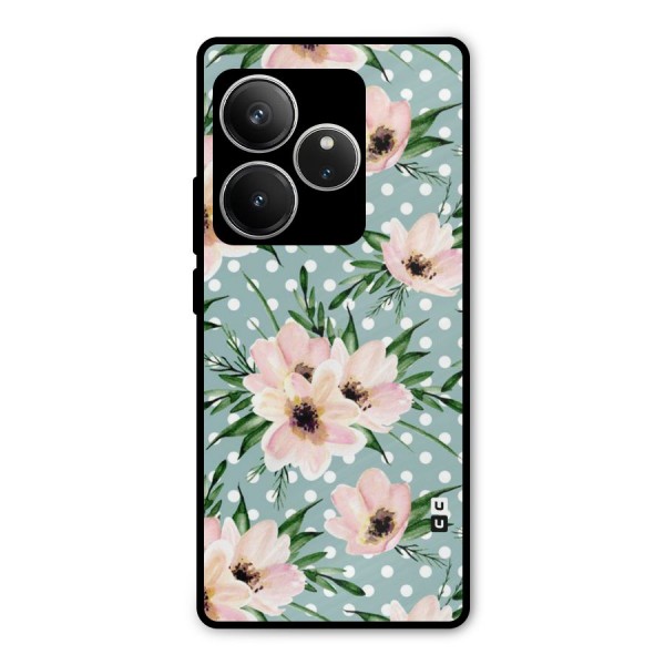 Polka Art Floral Metal Back Case for Realme GT 6
