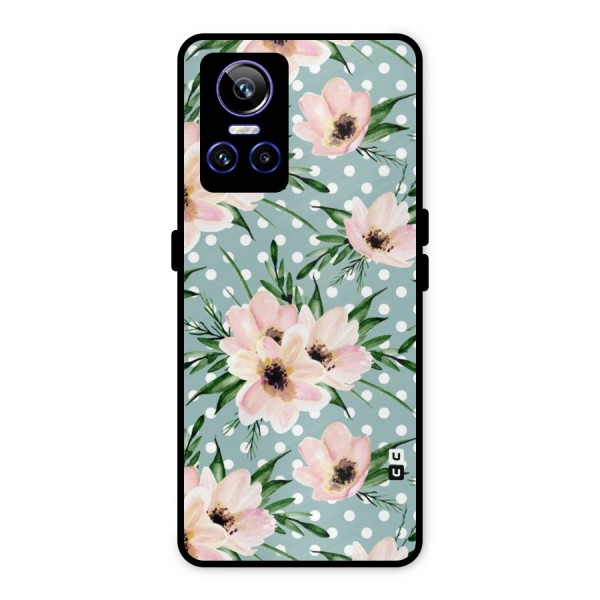 Polka Art Floral Metal Back Case for Realme GT Neo 3