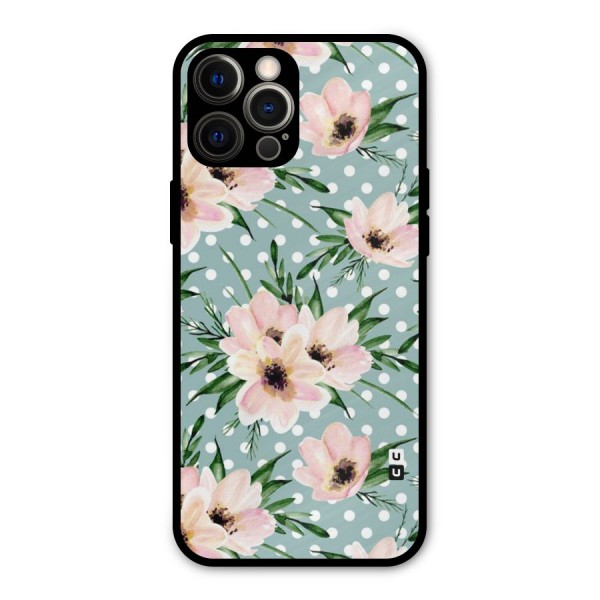 Polka Art Floral Metal Back Case for iPhone 12 Pro Max