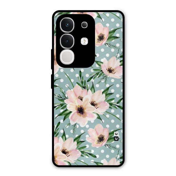 Polka Art Floral Metal Back Case for iQOO Z10x