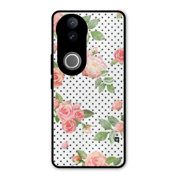 Polka Bloom White Metal Back Case for iQOO Z10R