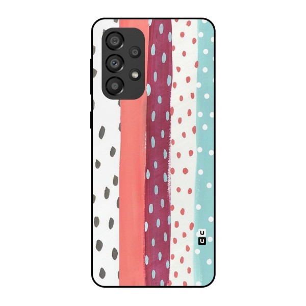 Polka Brush Art Metal Back Case for Galaxy A33 5G