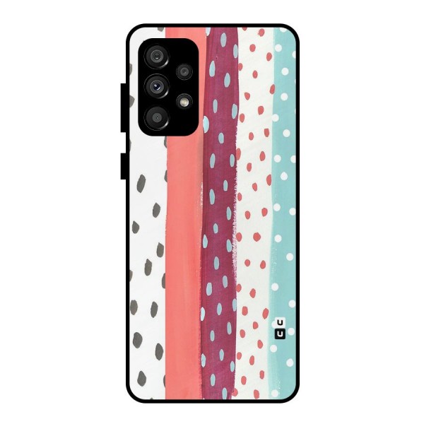 Polka Brush Art Metal Back Case for Galaxy A73 5G