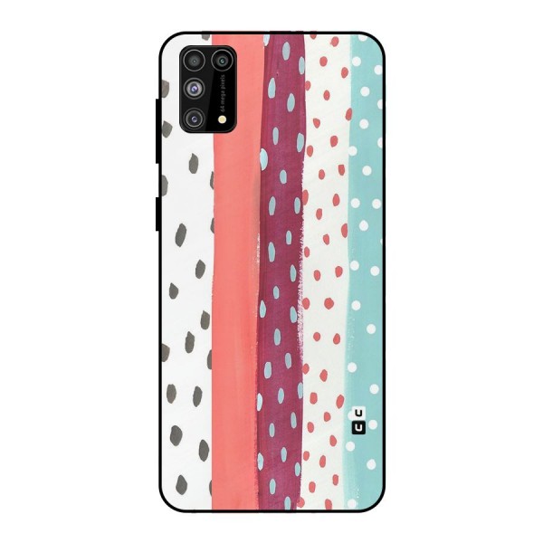Polka Brush Art Metal Back Case for Galaxy M31