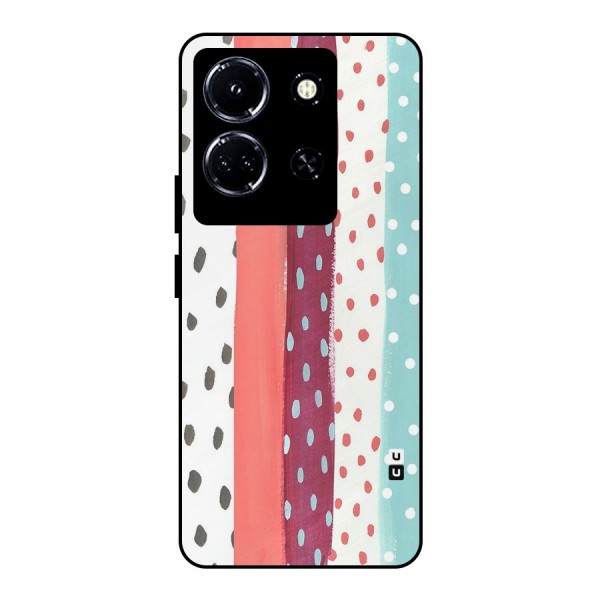 Polka Brush Art Metal Back Case for Infinix Note 30 5G