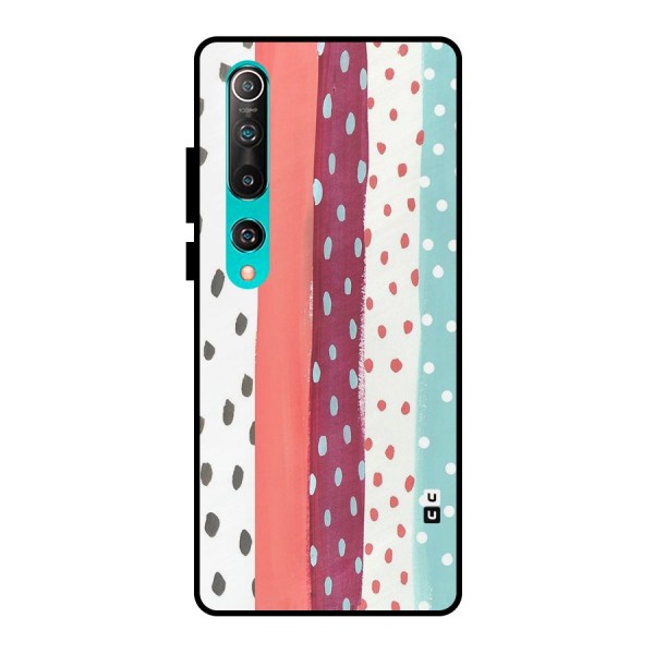 Polka Brush Art Metal Back Case for Mi 10