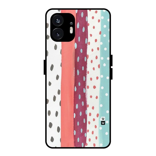 Polka Brush Art Metal Back Case for Nothing Phone 2